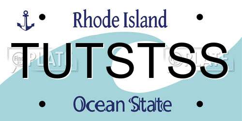 TUTSTSS Rhode Island License Plate