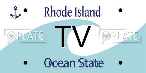 TV Rhode Island License Plate