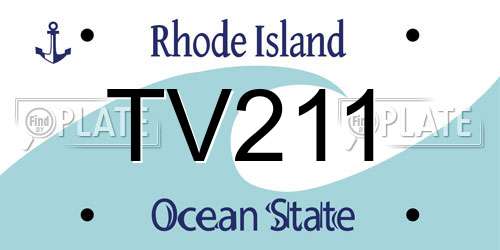 TV211 Rhode Island License Plate