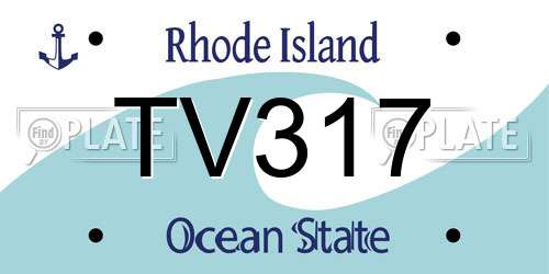 TV317 Rhode Island License Plate