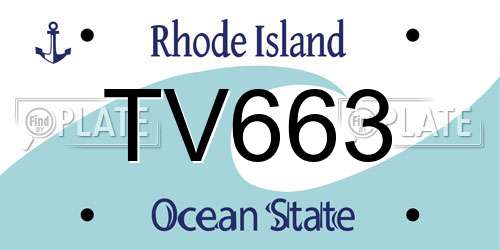 TV663 Rhode Island License Plate