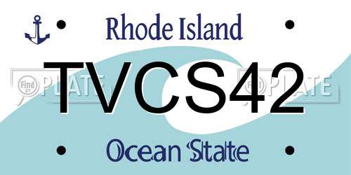 TVCS42 Rhode Island License Plate