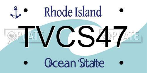 TVCS47 Rhode Island License Plate