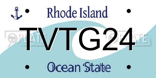 TVTG24 Rhode Island License Plate