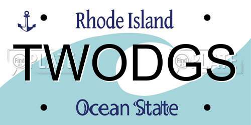 TWODGS Rhode Island License Plate