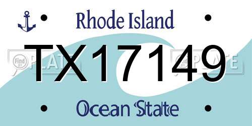 TX17149 Rhode Island License Plate