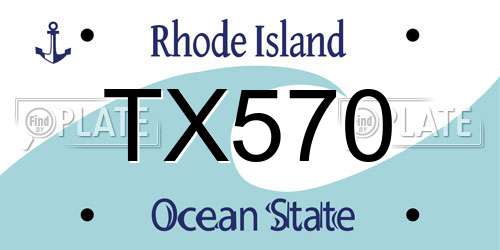 TX570 Rhode Island License Plate