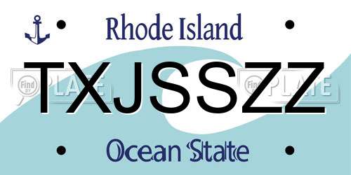 TXJSSZZ Rhode Island License Plate