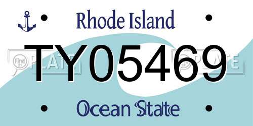 TY05469 Rhode Island License Plate