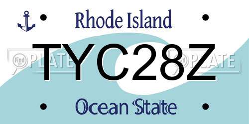 TYC28Z Rhode Island License Plate