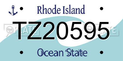TZ20595 Rhode Island License Plate