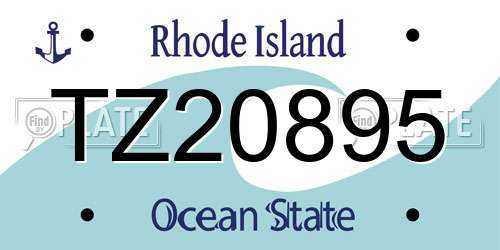TZ20895 Rhode Island License Plate