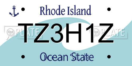 TZ3H1Z Rhode Island License Plate