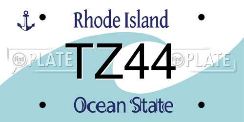 TZ44 Rhode Island License Plate