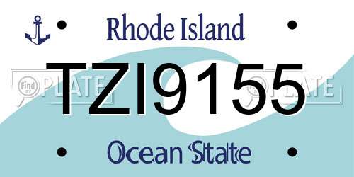 TZI9155 Rhode Island License Plate