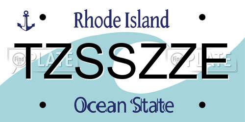 TZSSZZE Rhode Island License Plate