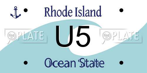 U5 Rhode Island License Plate