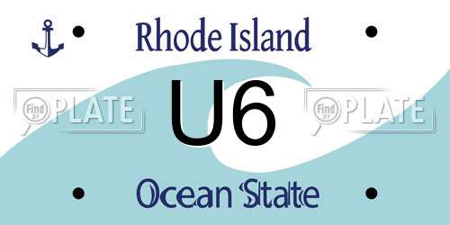 U6 Rhode Island License Plate