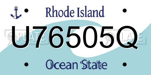 U76505Q Rhode Island License Plate