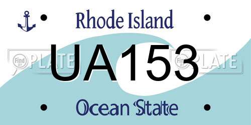 UA153 Rhode Island License Plate