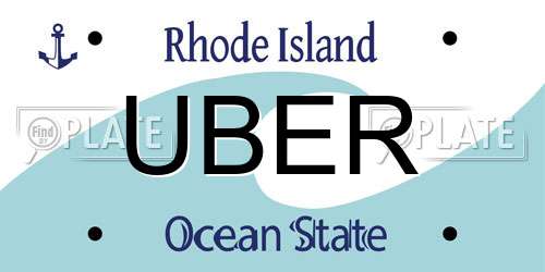 UBER Rhode Island License Plate