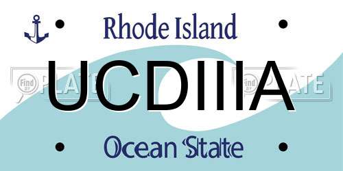 UCDIIIA Rhode Island License Plate