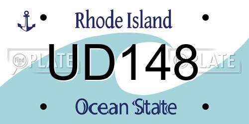 UD148 Rhode Island License Plate