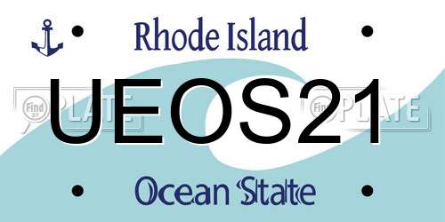 UEOS21 Rhode Island License Plate