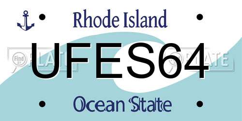 UFES64 Rhode Island License Plate
