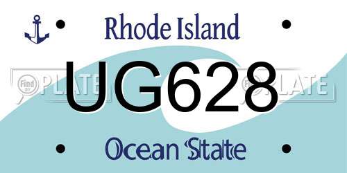 UG628 Rhode Island License Plate