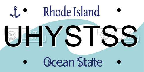 UHYSTSS Rhode Island License Plate