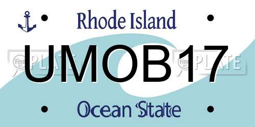 UMOB17 Rhode Island License Plate