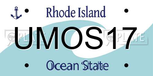 UMOS17 Rhode Island License Plate