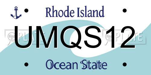 UMQS12 Rhode Island License Plate