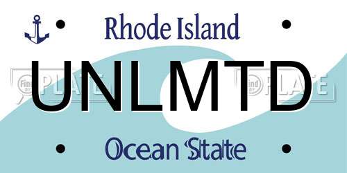 UNLMTD Rhode Island License Plate