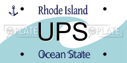 UPS Rhode Island License Plate