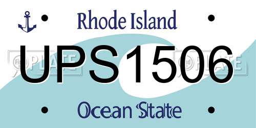 UPS1506 Rhode Island License Plate