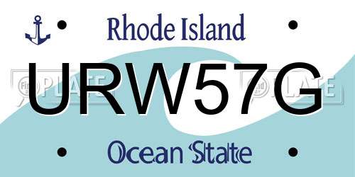 URW57G Rhode Island License Plate