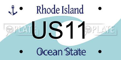 US11 Rhode Island License Plate