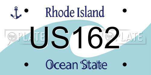 US162 Rhode Island License Plate