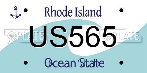 US565 Rhode Island License Plate