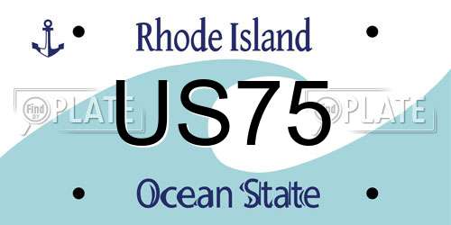 US75 Rhode Island License Plate
