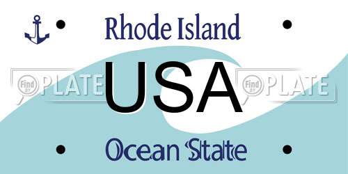 USA Rhode Island License Plate