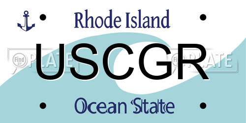 USCGR Rhode Island License Plate