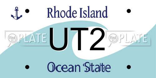 UT2 Rhode Island License Plate