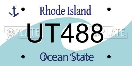 UT488 Rhode Island License Plate