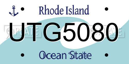 UTG5080 Rhode Island License Plate
