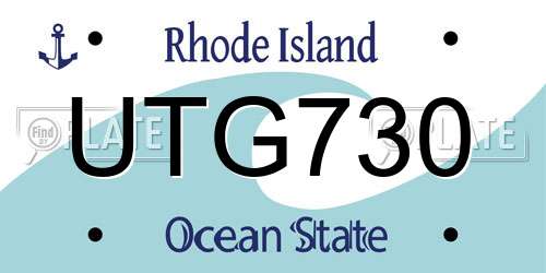 UTG730 Rhode Island License Plate