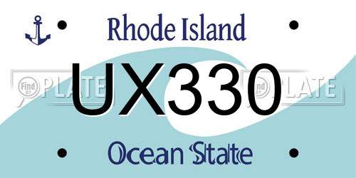 UX330 Rhode Island License Plate
