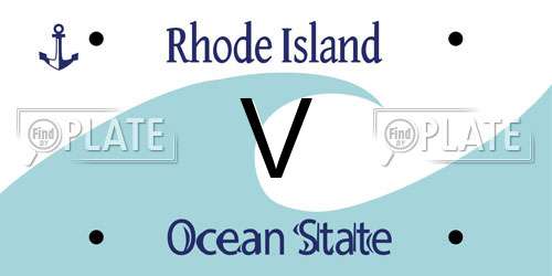 V Rhode Island License Plate